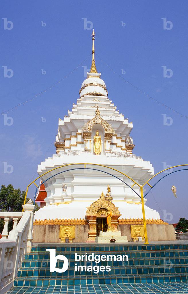 Thailand: The main chedi at Wat Phrathat Doi Saket, Chiang Mai, northern Thailand