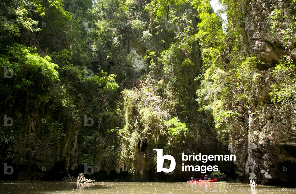 Thailand: Kayakers in one of the enclosed lagoons, Than Bokkharani National Park, Krabi Province