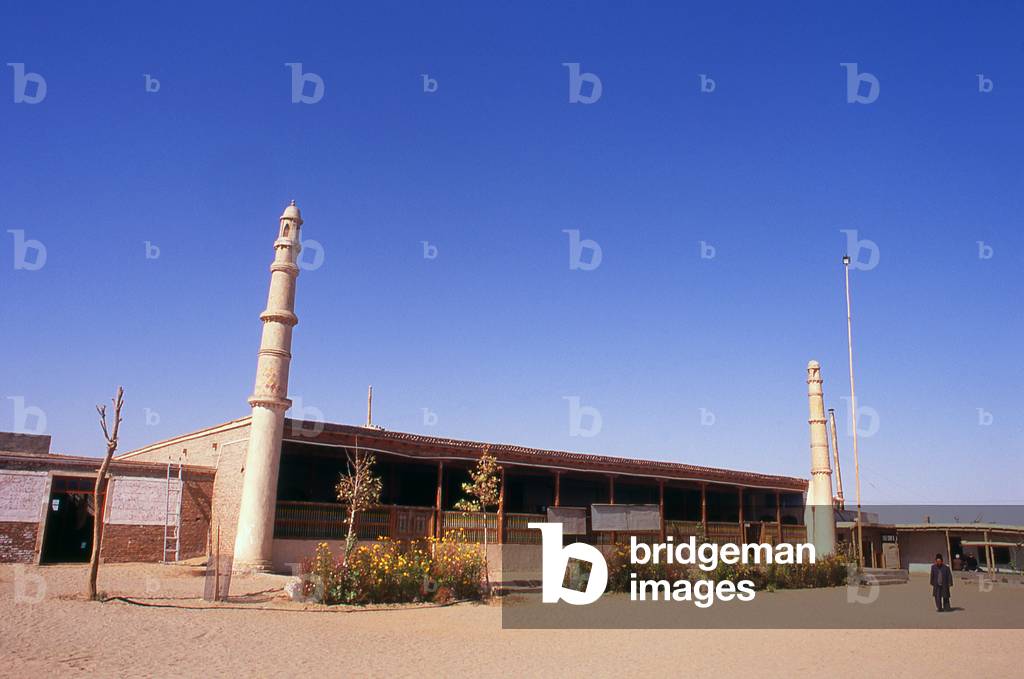 China: The Imam Asim Mazar (shrine) in the desert near Khotan, Xinjiang Province