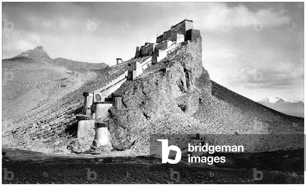 China - Tibet: Fortified monastery at Kampa Dzong, 1909
