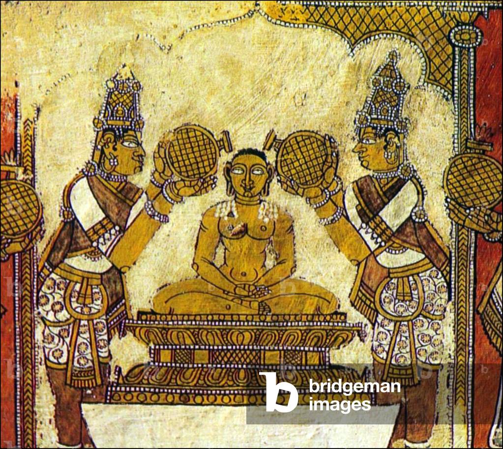 India: Mural from the Jaina Temple at Thiruparruthikundram, Kanchipuram, Tamil Nadu (c.15th century)