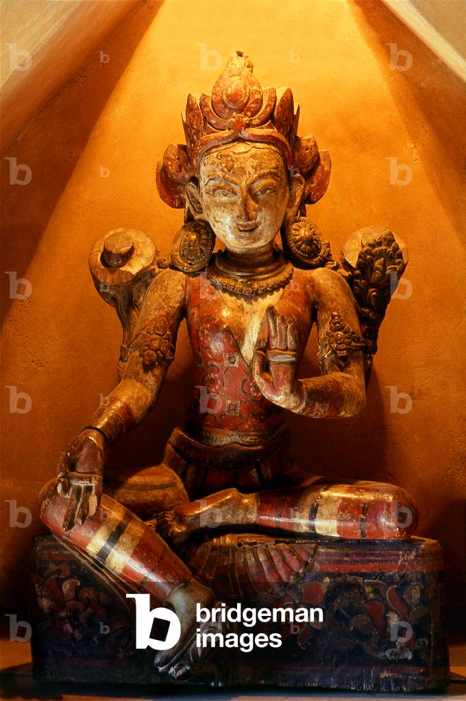 Nepal: A lacquered statue of the goddess Tara, Bhaktapur, Kathmandu Valley (1997)