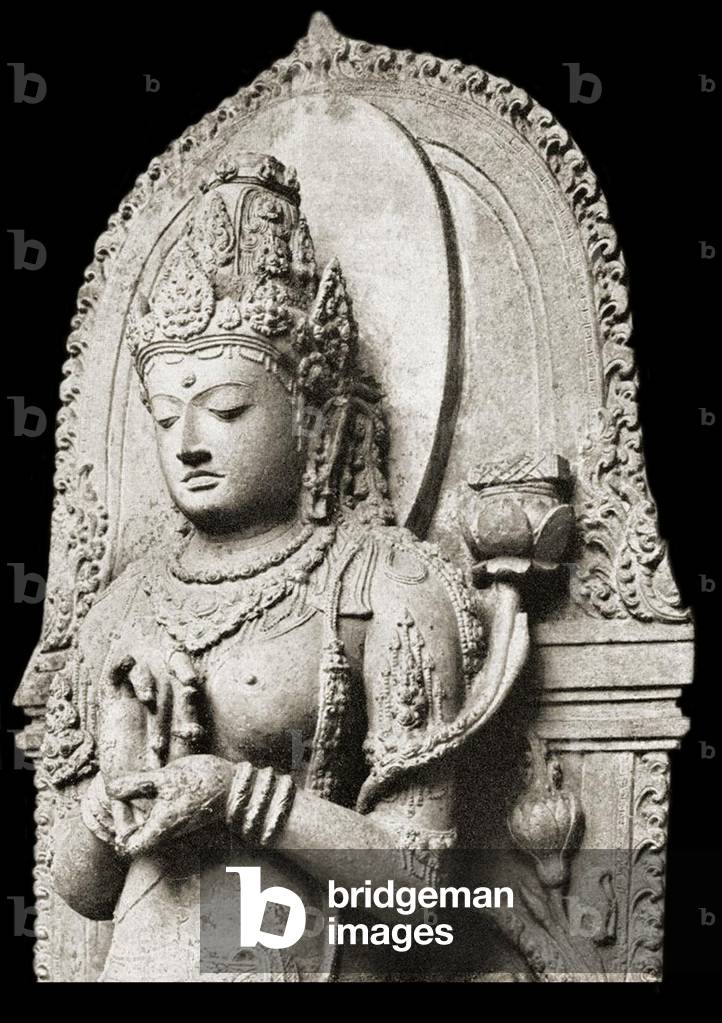 Indonesia: Statue of Prajnaparamita personified, Singhasari, East Java, 12th - 13th century CE