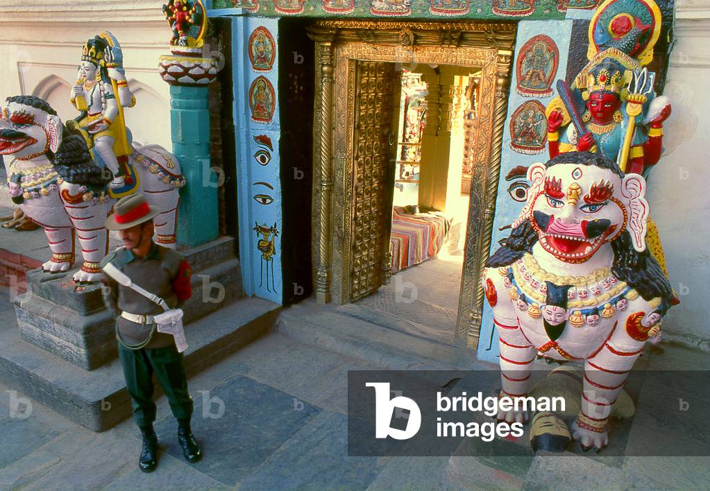 Nepal: The entrance to the Royal Palace, Hanuman Dhoka, Durbar Square, Kathmandu
