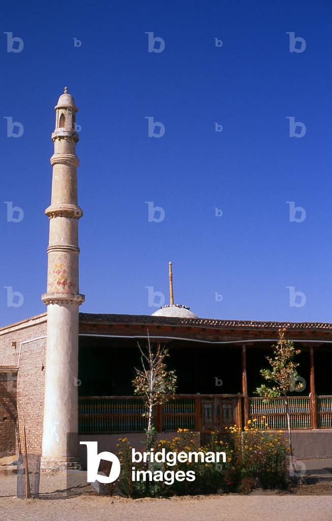 China: The Imam Asim Mazar (shrine) in the desert near Khotan, Xinjiang Province