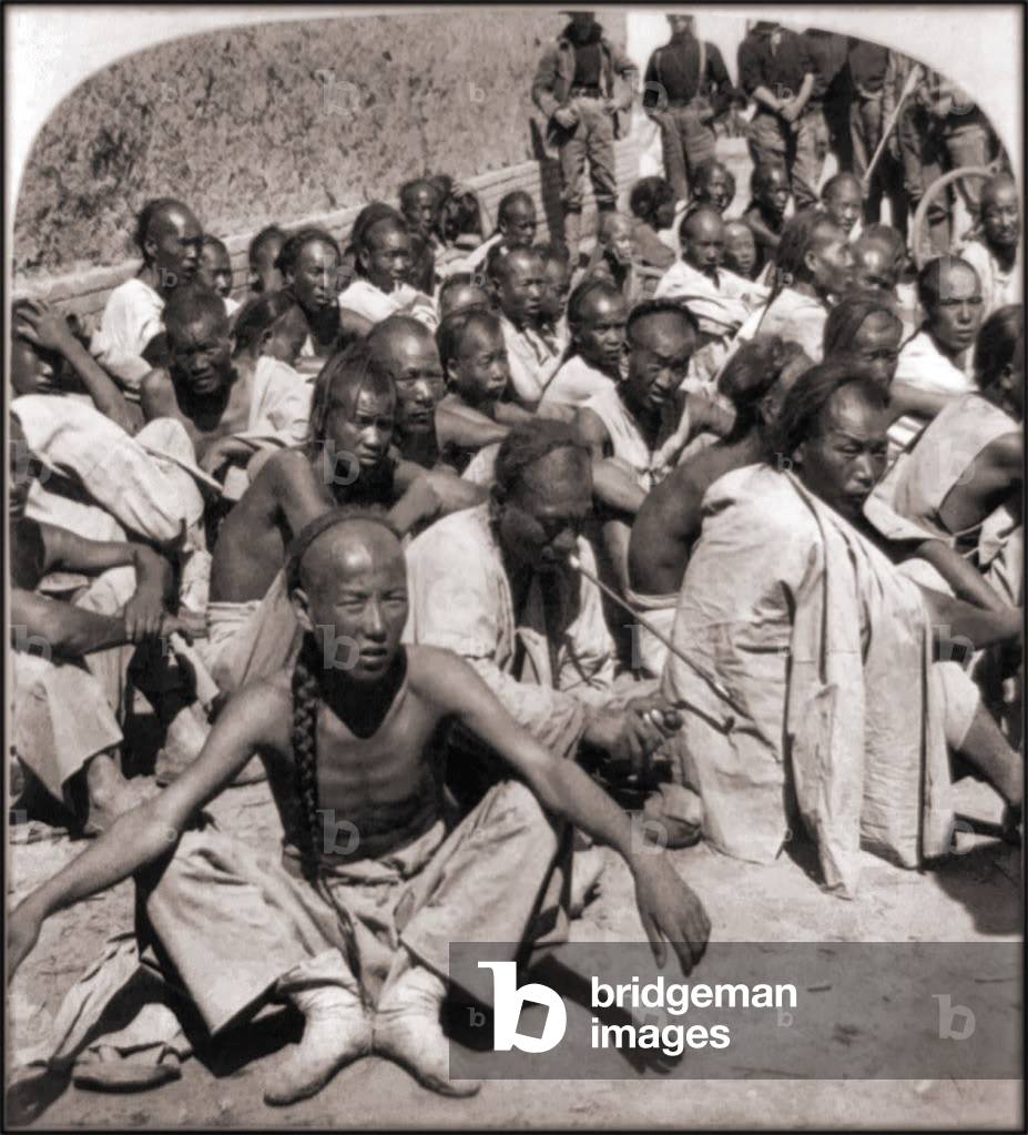 China: Boxer Prisoners Captured By 6th US Cavalry Tientsin / Tianjin, China (1901).
