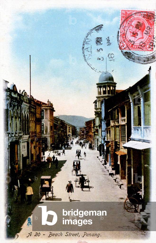 Malaysia: Beach Street (Lebuh Pantai), George Town, Penang, 1916