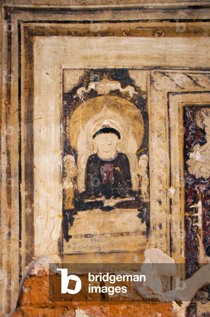 Burma / Myanmar: Buddha fresco at the Khay Min Gha Temple (12th century), Bagan (Pagan) Ancient City