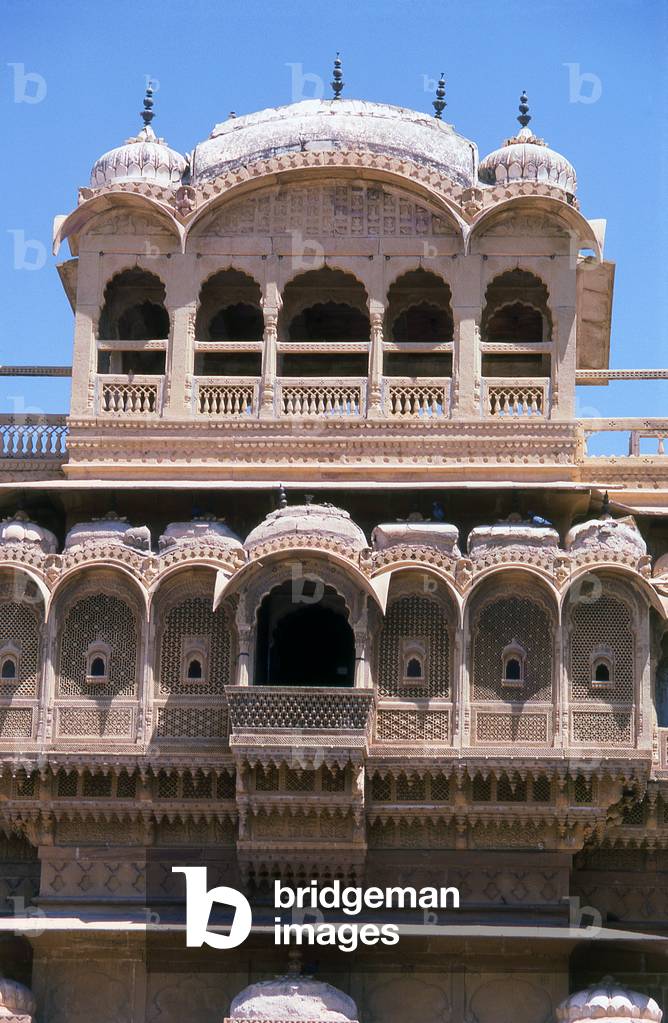 India: Rajmahal (former palace of the maharaja), Jaisalmer fort, Jaiselmer, Rajasthan