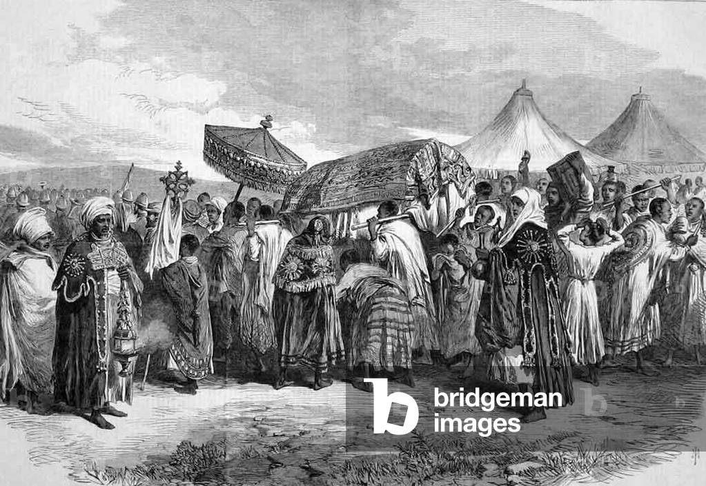 Ethiopia: The British Expedition to Abyssinia. Funeral of the widow of King Theodore.