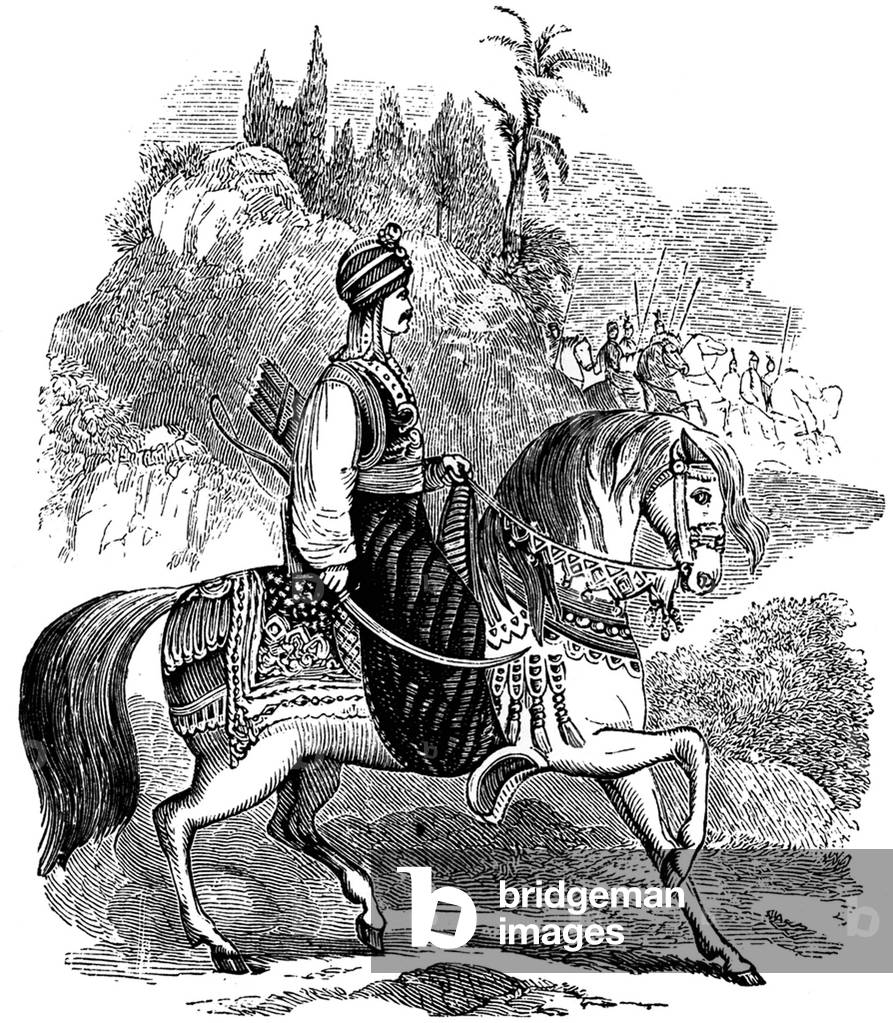 Egypt / Syria: 19th-century engraving of the Muslim leader Saladin (c.1138-1193)