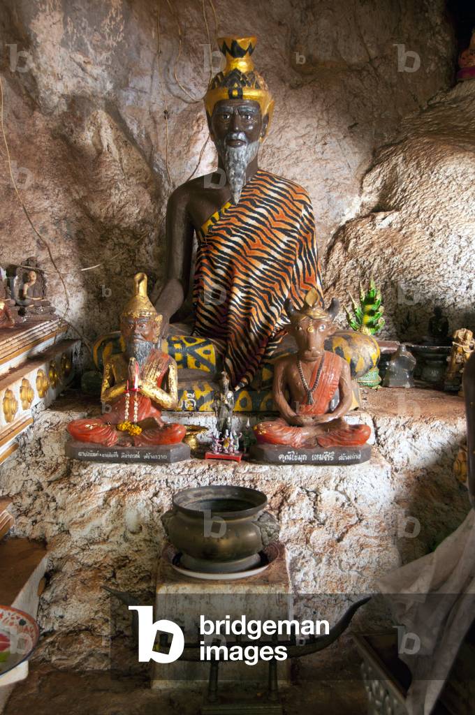 Thailand: Hermit (rishi) figure, Wat Tham Seua, Krabi Town, Krabi Province, Southern Thailand