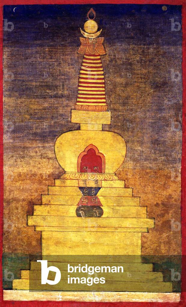 China / Tibet: A Buddhist chorten or stupa, mid-18th century