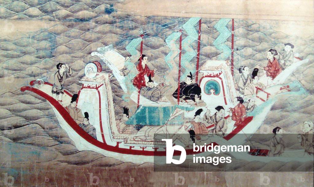 Japan / China: A Japanese diplomatic mission to the Tang Court, 8th-9th century, by an anonymous Japanese painter.