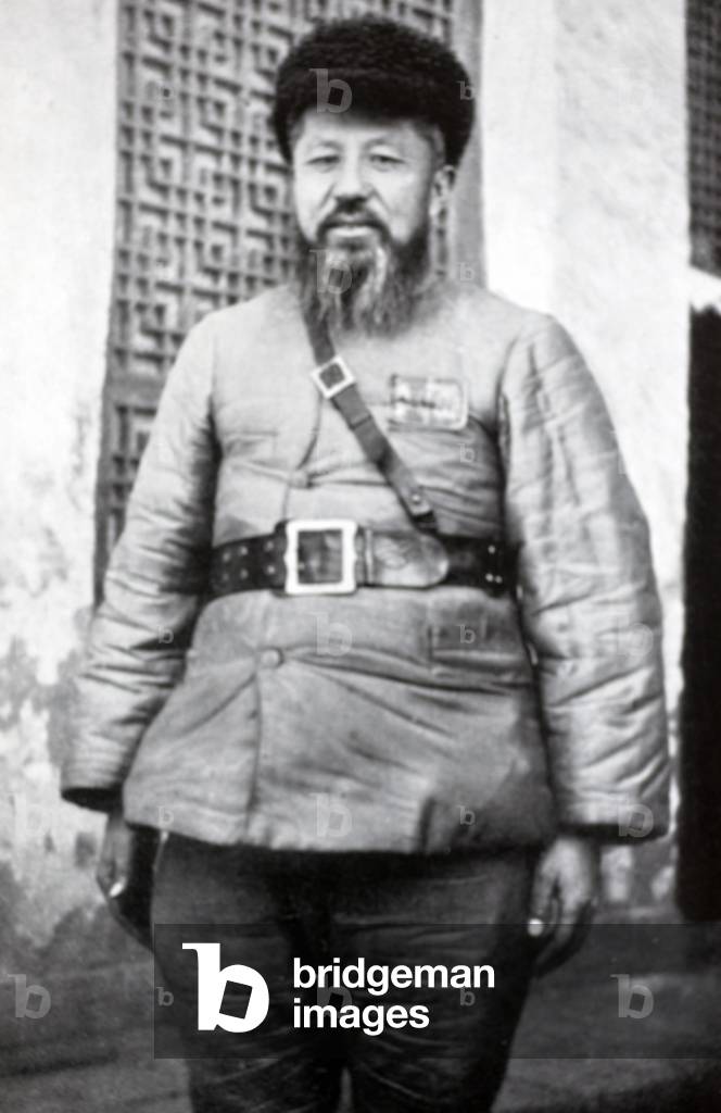 China: Yulbars Khan, Uighur Military leader at Kumul (Hami), Xinjiang, c. 1932.