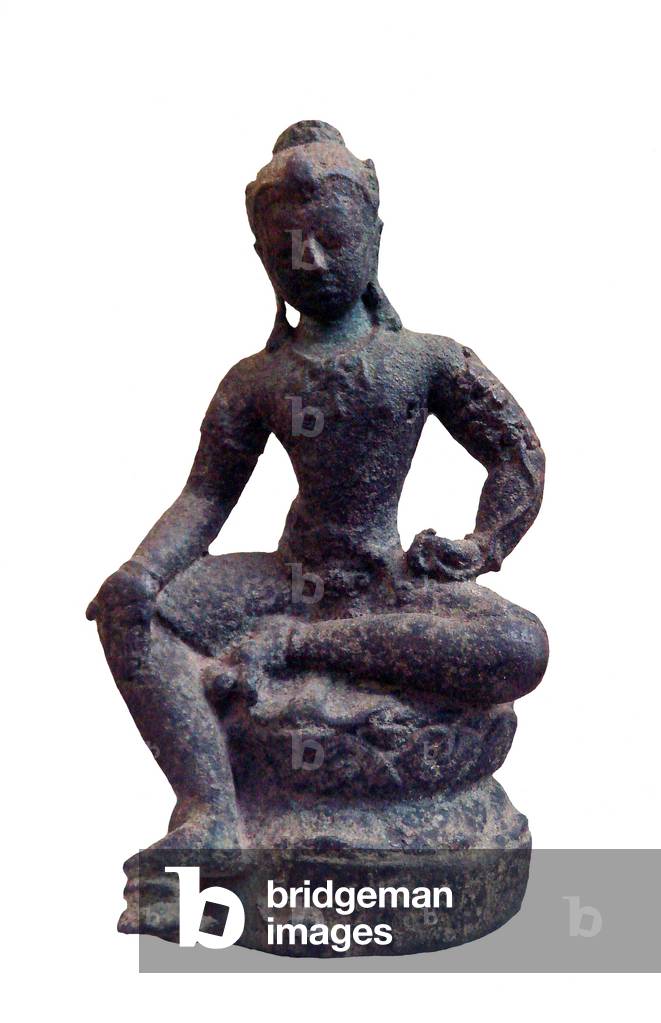Indoensia: A seated image of Manjusri from Goa Raja cave, Bali, 10th century