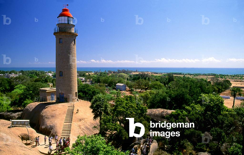 India: The lighthouse (built 1894), Mahabalipuram, Tamil Nadu State