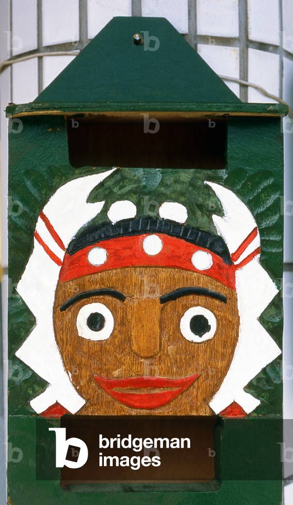 Taiwan: Amis (an indigenous people) letterbox outside a house in Futientsun, Eastern Rift Valley