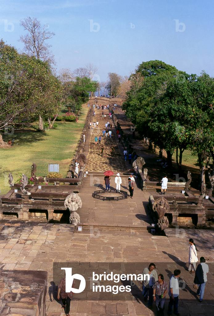 Thailand: Processional Way leading to the Naga-headed stone stairway, Prasat Hin Phanom Rung, Buriram Province