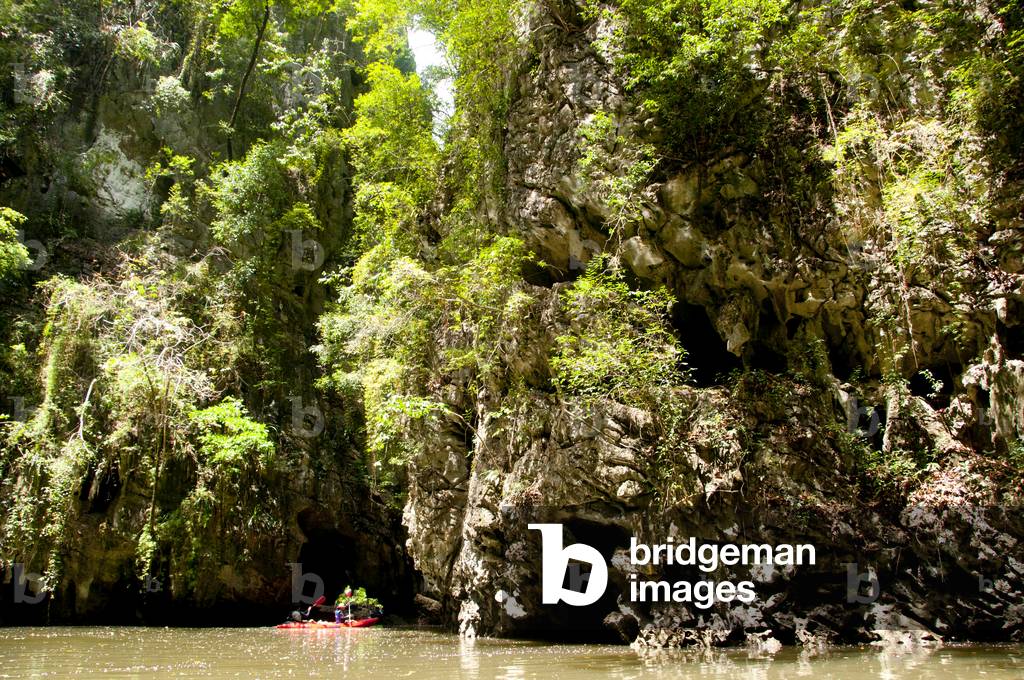 Thailand: Kayakers in one of the enclosed lagoons, Than Bokkharani National Park, Krabi Province