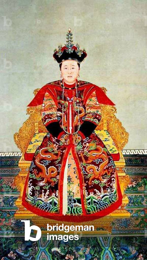 China: Empress Xiao Cigao (Yehenara, 1557-1603), consort of 1st Qing Emperor Nurhaci (r.1616-1626).
