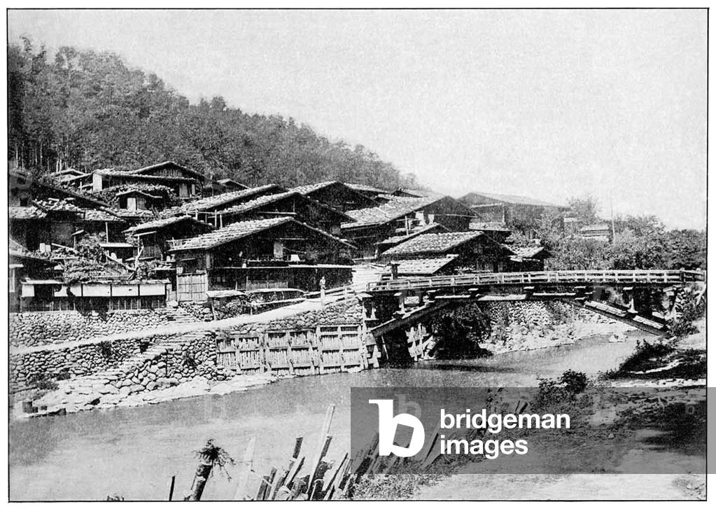 Japan: Fukushima-juku, Station 37 of The Sixty-Nine Stations of the Nakasendo (Kisokaido), 1896
