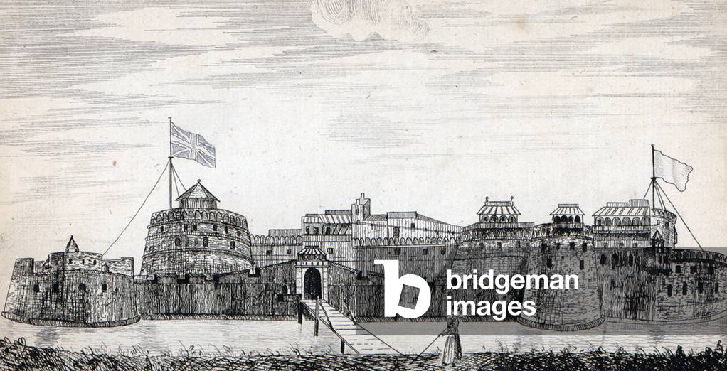 India: 'The East View of Surat Castle' 1722.