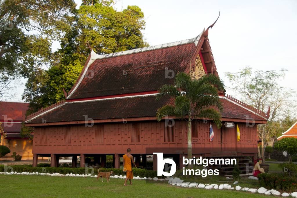 Thailand: Thailand's oldest wooden viharn, Wat Plai Klong (also known as Wat Bupharam), Trat