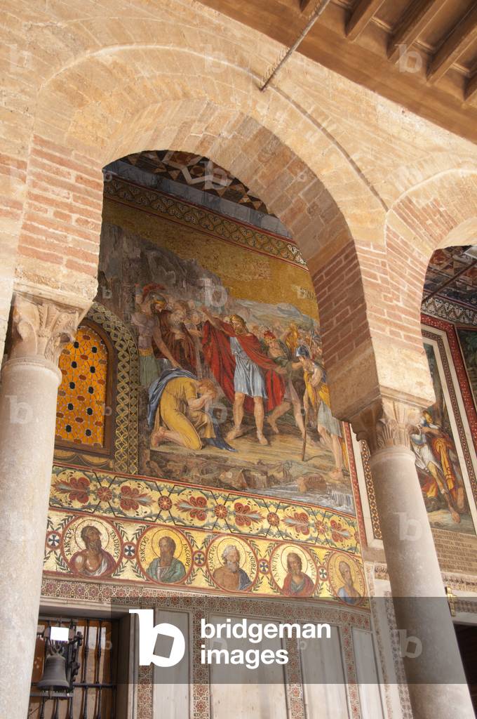 Italy: Exterior mosaics, Palatine Chapel (Capella Palatina), Palace of the Normans (Palazzo dei Normanni), Palermo, Sicily (photo)