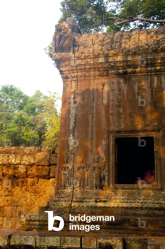 Cambodia: Apsaras (Celestial Nymph) adorn the eastern entrance to Angkor Wat