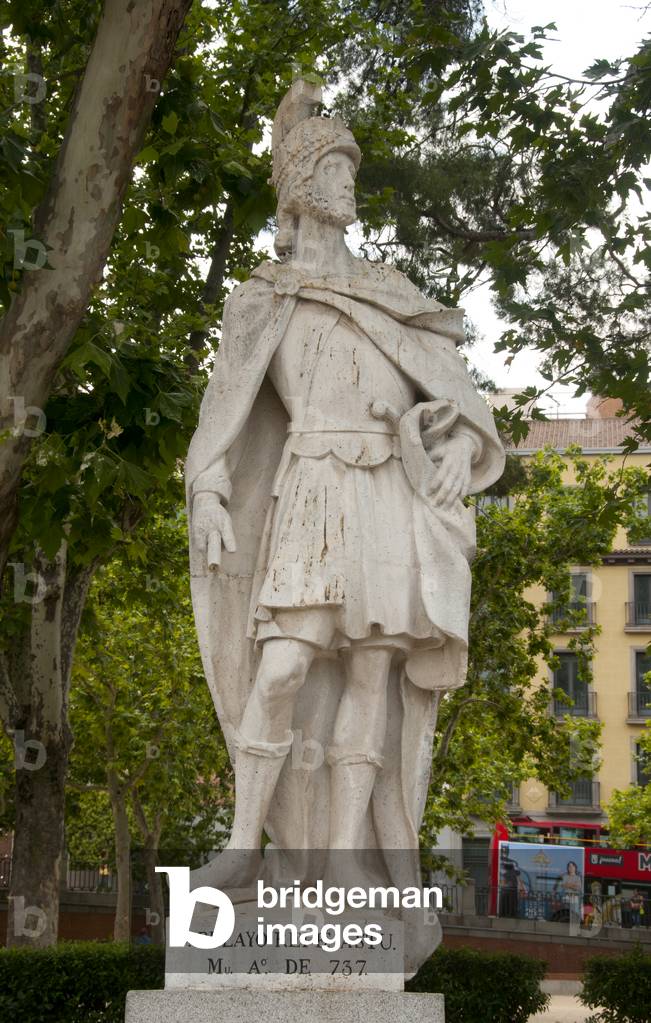 Pelagius, Statue by Juan de Villanueva Barbales, Madrid, Spain, c.1750 (photo)