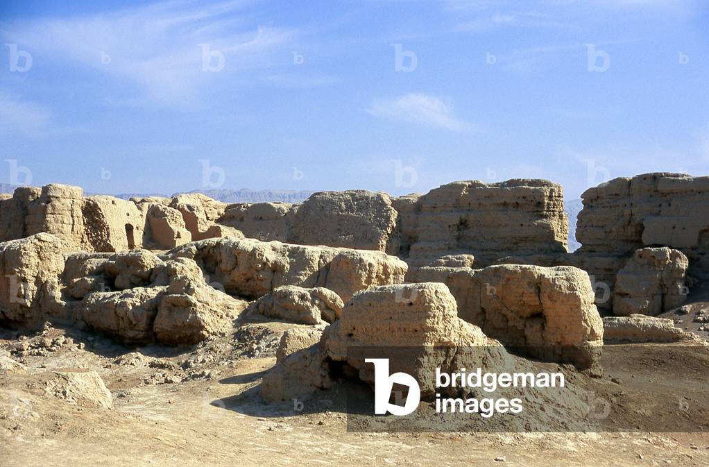China: The ruins at Karakhoja or Gaochang Gucheng (Gaochang Ancient City), near Turpan, Xinjiang Province