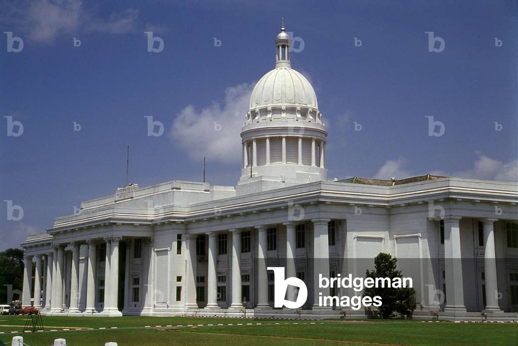 Sri Lanka: The early 20th century, neoclassical style Town Hall, Colombo