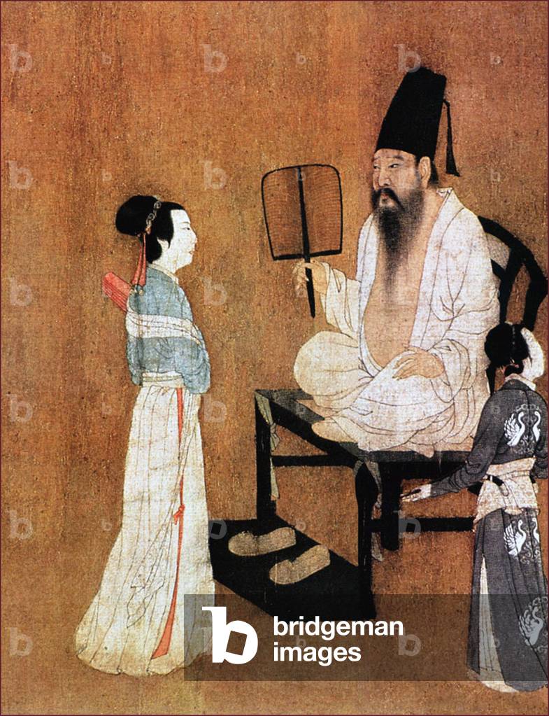 China: Detail from the painting 'Night Revels of Han Xizai' by Gu Hongzhong