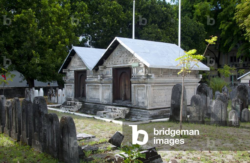 Maldives: Hukuru Miskiiy (Friday Mosque) and graveyard, Male, North Male Atoll