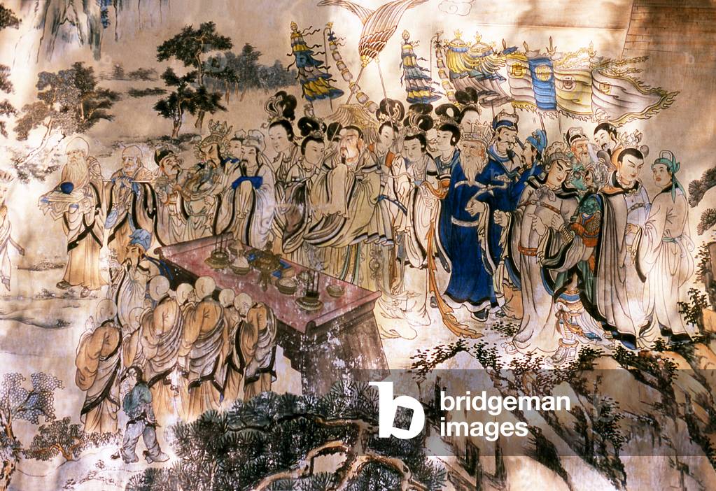 China: Scene from 'Journey to the West' near the Great Buddha Temple, Zhangye, Gansu Province