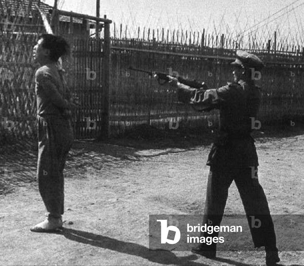 China: Suspected communists being executed by Guomindang and Green Gang forces during the 'White Terror', Shanghai, 1927.