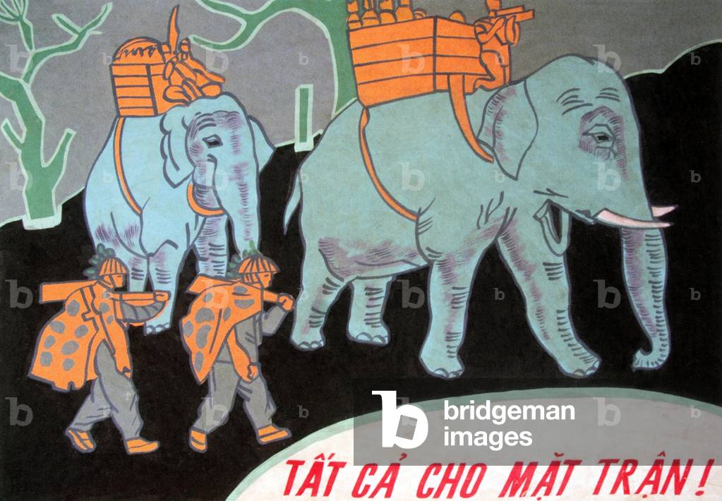 Vietnam: Communist propaganda poster - 'Everything for the battlefront'
