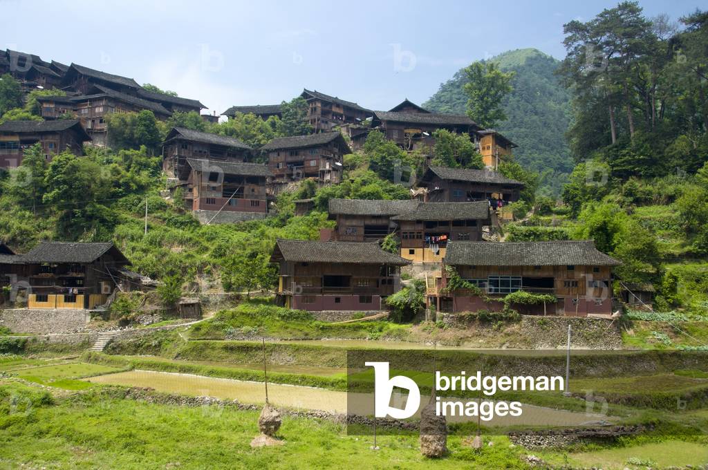 China: A small Miao village close to Langde Shang, southeast of Kaili, Guizhou Province