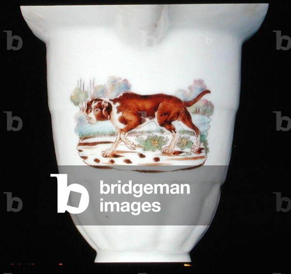 Helmut jug painted with a Spanish Pointer, made in China (porcelain)