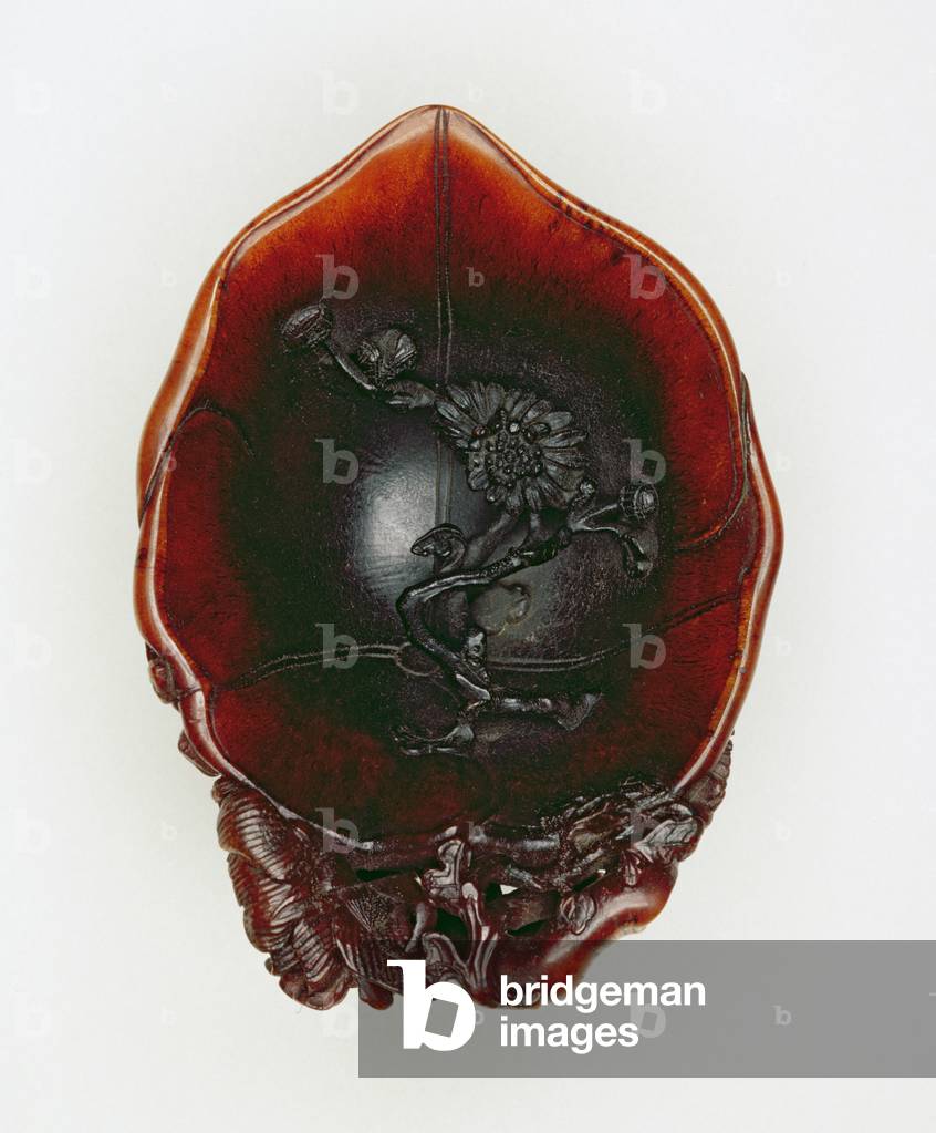 Libation cup, Qianlong period 1736-95 (carved rhinoceros horn) (see 142653-5 & 142692)