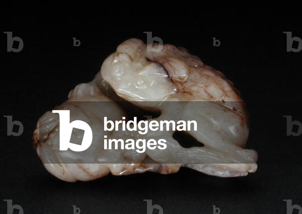 Frog with pomegranate, Ming Dynasty (1368-1644) (pale jade)