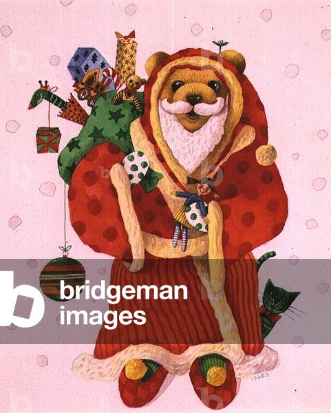Father Christmas from the "Teddy Bear Birthday Book" C20th by Joanna Isles