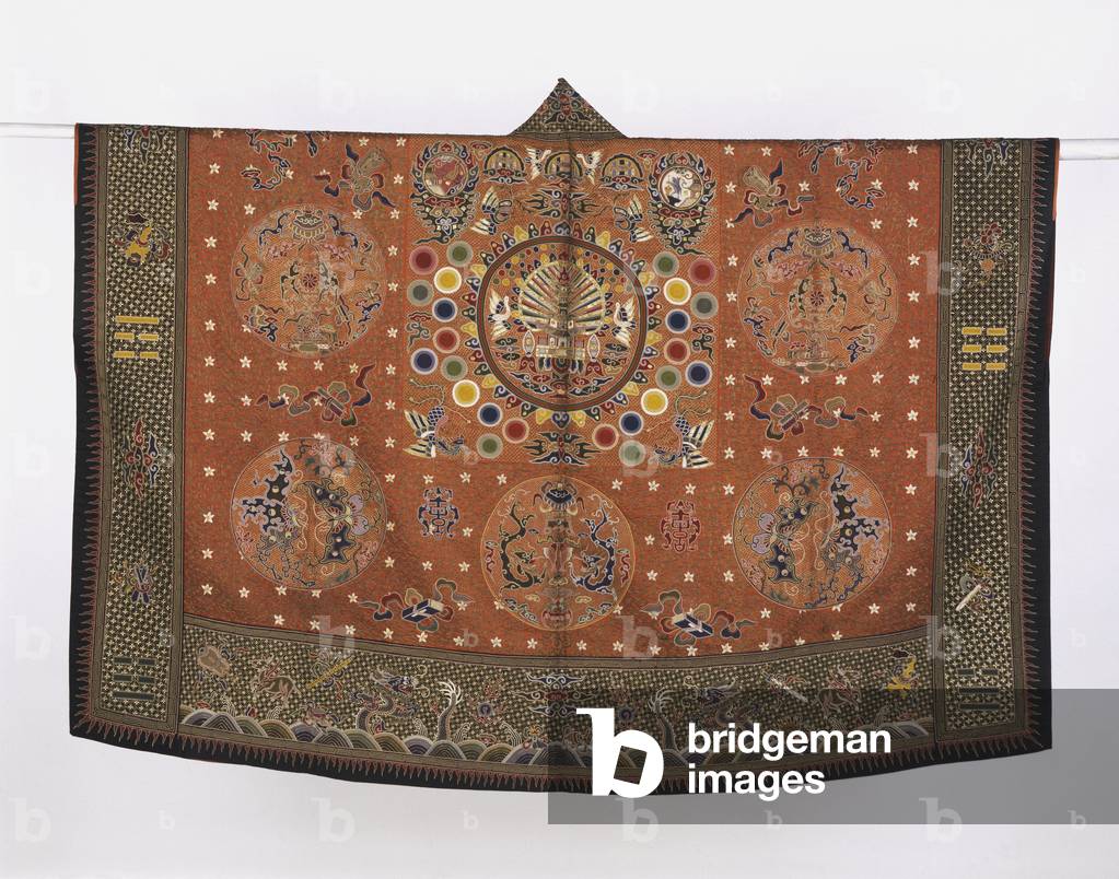 Daoist Priest's Robe, c.1850-1900 (silk satin with silk & gilt thread embroidery)