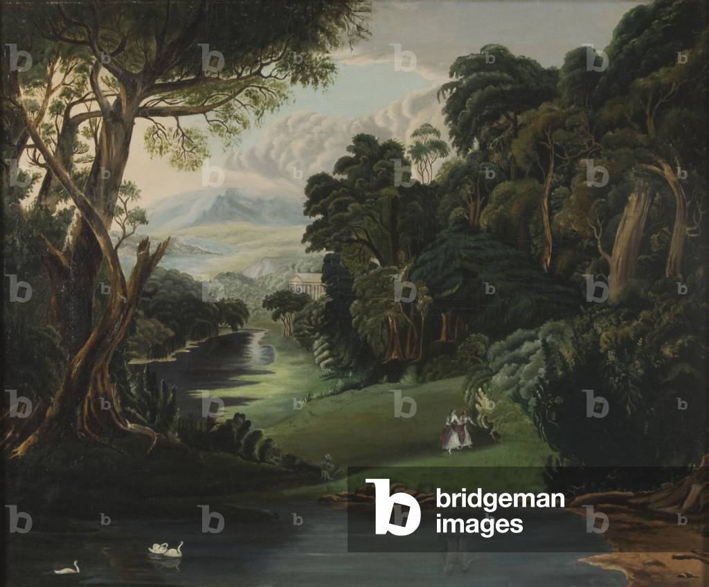 Romantic Landscape, c.1850 (oil on canvas)