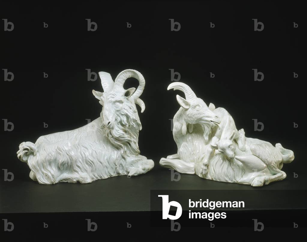 Nanny Goat and Billy Goat, c.1732 (hard-paste porcelain)