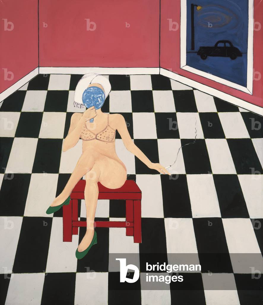 Woman in Room, 1975 (acrylic on canvas)