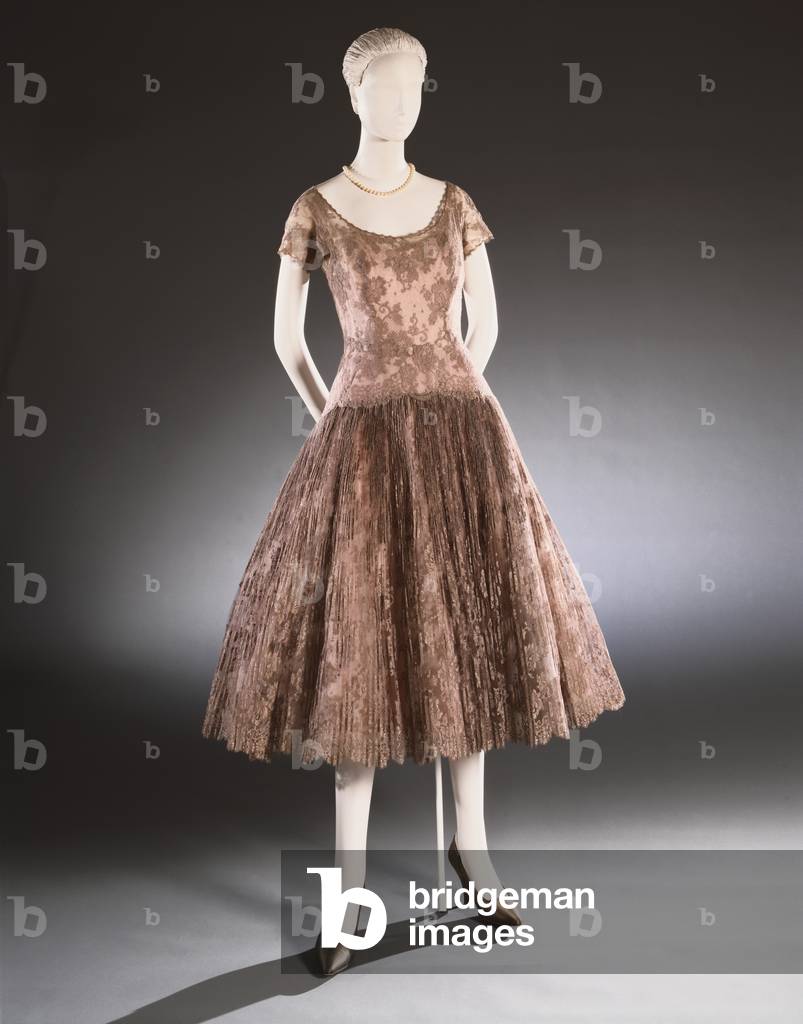 Woman's Cocktail Dress, c.1954 (cotton lace, nylon tulle & silk taffeta)