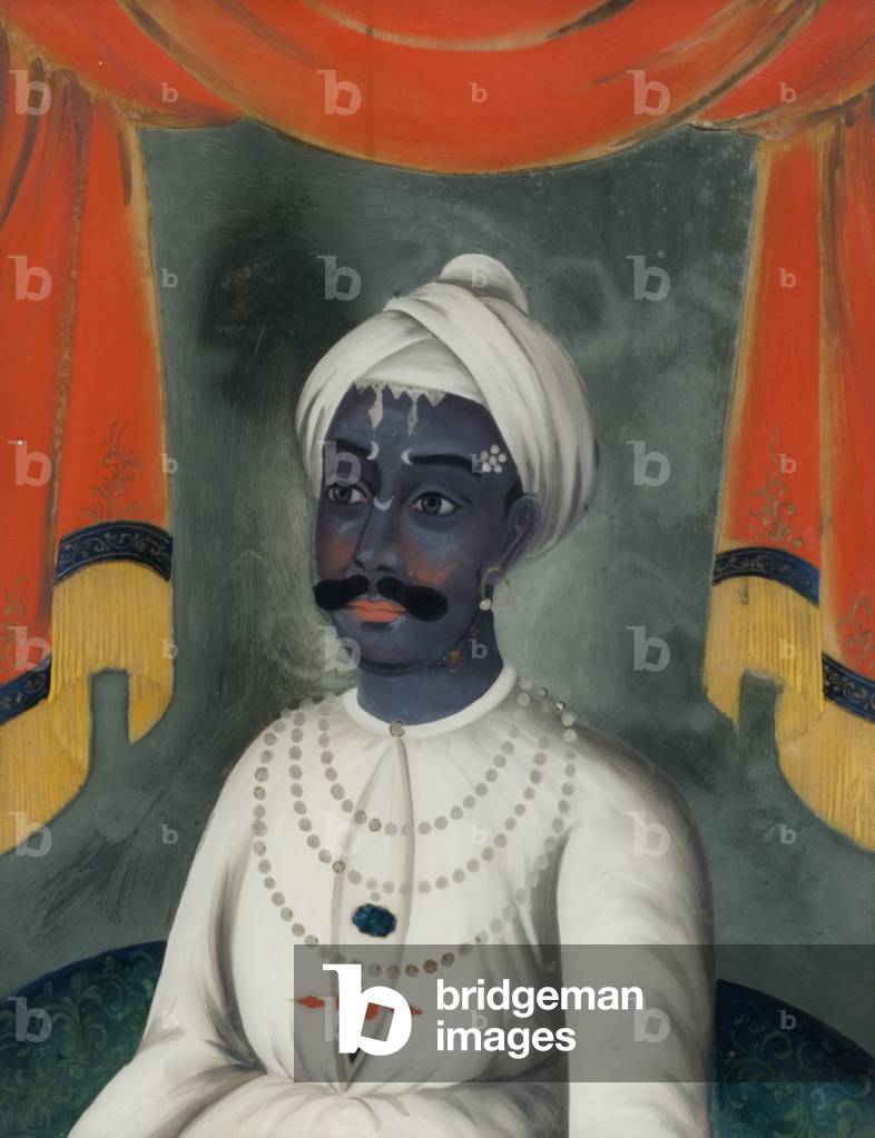 Portrait of a Maharajah (reverse painting on glass)