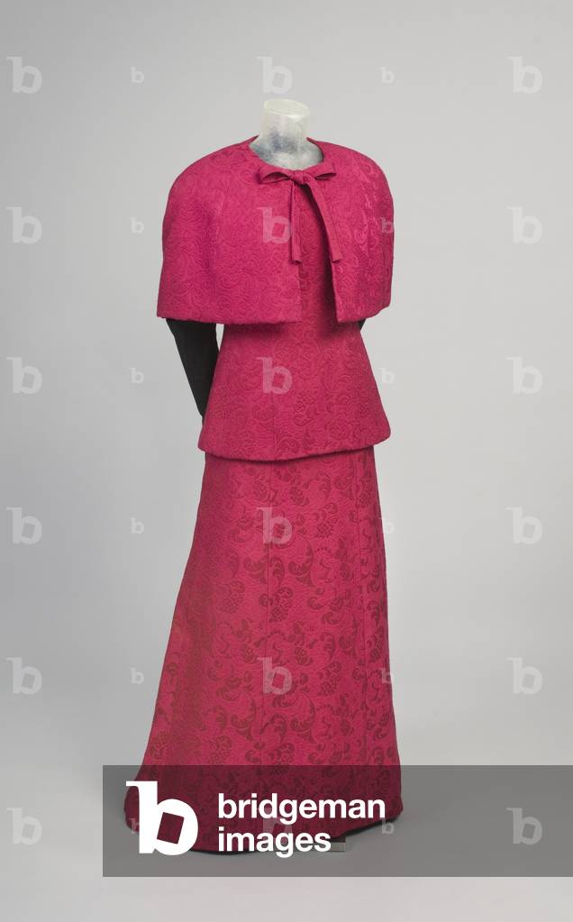 Evening Dress, Overblouse and Cape, 1968 (rayon damask)